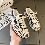 Jianhao With A Thick-Sed Canvas Shoes Men's And Women's Shoes Yu Wenle Gene Mutation Of The Couple's Plate Shoes Spring Single