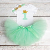 Cotton Baby Girl First 1st Birthday Party Tutu Dresses for Vestidos Infantil Princess Clothes 1 Year Girls Children's