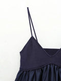 Blue Crop Top Women Knitted Tank Top Female Sleeveless Backless Sexy Tops Woman Ruffle Streetwear Y2k Corsets Tops