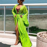 White Beach Dress Casual Chiffon Flare Sleeve Tunic Summer Elegant Women Plus Size BeachWear Trumpet / Mermaid Dresses