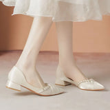 Sense Of Single Shoes Women 2025 Summer New Pointed Shallow Thick And Tired Mary Rare