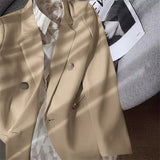 Zingj And Autumn Small Suit Jacket Female 2024 New Korean Version Net Red Temperament Small Purple Pink Suit