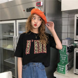 Women Harajuku Milk Printed Kawaii BF Couple Clothes Unisex Loose Long Summer Tee Top Womens Tshirt Korean Style