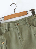 Cool Girls High Waist Soft Cotton Shorts 2022 Summer Fashion Ladies Casual Pocket Straight Shorts Women Chic