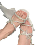Heels Women's New 2025 New French With Bow Slippers Wear Diamond Open-Toe