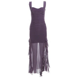 Spring 2024 New Women's Sexy Babes Sling With Chest Open Fork And Hips Long
