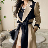 Wind Coat Women's Dress 2025 New Korean Style Suit Collar With Fashion