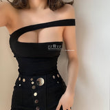 Irregular Lace Ruffle Super Sexy Hollow Out 3 Ways To Wear Slim Tube Top Fold Tops Tank Camis Women Girl Female
