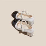 Mary Jane Shoes Women's 2025 New French Brueled Sheight Single-Shoe With Skirt