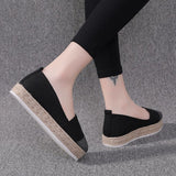 Hemp Rope Weaving Thick-Soled Fisherman Shoes Women's Large-Size Breathable Wish Canvas Shoes Flat Sole Single