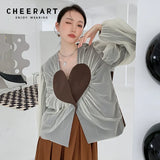 Heart Brown Patchwork Mesh Fashion Jackets Luxury Designer Clothing Women Coat Winter Autumn Jacket 2021