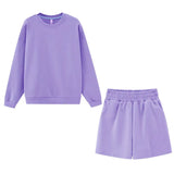 2021 Summer Shorts Set Woman Tracksuits Oversize Sweatshirts High Waist Shorts Female Two Piece