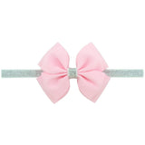 piece Sweet Color Kids Bow Headband Silver Ribbon Bows with Thin Hairband Photography Props Girls Bow Tiara Headwrap