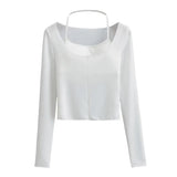Zingj Trendy Ladies' Hot Girl Style Low-Necked Bottomed Shirt In Summer, A New Color Halter Halter Top With Two