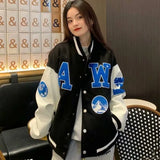 Jackets Print Baseball Female Gothic Grunge Women Unisex Race Hip Hop Streetwear Y2K Top Harajuku Female