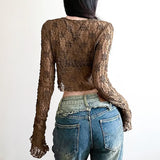 Zingj Wind Texture Sense Lace Stitching Strap V-Neck Cardigan Top Light Smock Long