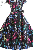 Polka Dot Print Women Summer Dress Vintage Swing Rockabilly Robe Femme Elegant Party