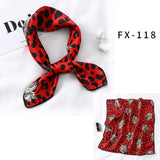 Square Silk Scarf Women Fashion Print Small Neck Scarfs Office Lady Hair Band Foulard Hand Kerchief Female Bandana