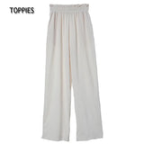 2021 Women Two Piece Set Casual Shirt Office Lady Long Sleeve Blouse Chic Elastic Waist Summer Long Trousers