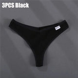 Thong V Waist Design G-String Women's Panties Cotton Panties Female Underpants Solid Pantys Intimates Lingerie