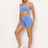 Zingj Hot Yoga Two-Piece Summer New Women's Adjustable Bra Shorts Fitness Suit-Outfit
