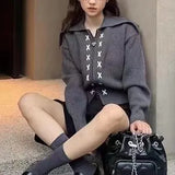 Zipper Sweater Women's 2024 Autumn And Winter New Loose Soft Waxy Lazy Style High-Necked Cardigan