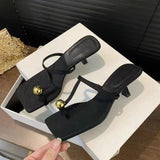 Trend Design Soft Soles Do Not Tired Side Head Heel High Heels New Korean Version Of The Set-Up Cool