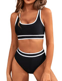 2025 New Sexy Swimsuit Female Bikini Split Color Multicolor
