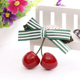 Hot Sell Retro Vintage 50s 60s Women Cherry Bow Hair Clip Hairpins For Pinup Girls Vintage Party Vaction Hair