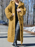 Hooded Loose Thickened Sweater Long