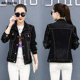 Jacket Women Jeans Jackets Blue Black New Autumn Wear Long Sleeve Female Slim Short Jacket Coat Womens Jackets and