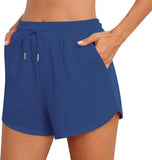 Women With Pocket Sports Shorts Fashion Shorts Drawstring Summer Workout Running Casual Leisure