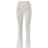 High Waist Sheer Lace Pants-Outfit
