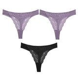 Sexy Lace G String Women's Thong Low-Waist Female Underpant Hollow Out Breathable Cotton Seamless G-String Underwear