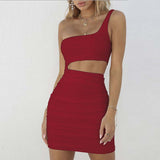Off Shoulder Sexy Bodycon Bandage Dress Women Sexy Strapless Long Sleeve Hollow Out Party Dresses Vestidos Summer