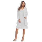 Shipping Mother of The Bride Dresses 2021 Chiffon Plus Size Long Sleeve Party Gown robe de soire de