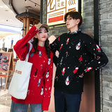 Sweater Men Women Clothing Outerwear Knitted Kawaii Clothes Harajuku Cropped Jumper Pull Tops Sweaters Long Sleeve