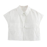 New Four-Color Sleeveless Pocket Short