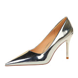 Zingj Fashion Banquet High Heels Women's Shoes Metal Heel Thin Heel Shallow Pointed Nightclub Sexy Single