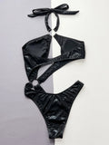Zingj Swimwear Sexy Black Serpentine Pit Bikini