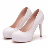 Cm High Heels White Wedding Shoes Waterproof Table Single Shoes Large Size Thin Heel Waterproof Table Shoes