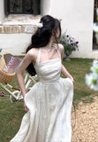 Elegant Evening Party Midi Dress for Women 2023 New Fashion Slim Princess Embroider Vestidos Female Korean Style