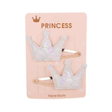 Glitter Cartoon Cartoon Love Heart Crown Hair Clips For Girls Handmade Hairpins Boutique Barrette Kids Hair