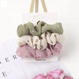 Set Scrunchies Hair Ring Candy Color Hair Ties Rope Autumn Winter Women Ponytail Hair Accessories 4-6Pcs Girls Hairbands