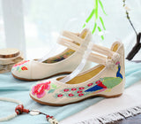 Zingj He Clothes With Embroidered Cloth Shoes Wedding Shoes Shallow Mouth Low Heel Spring And Autumn Women Single Shoes Dance