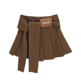 Elastic Force Is Tight Waist 100 Folded Skirt Girl Jk Uniform A Word Skirt College Small High Waist Thin Short