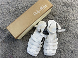 Onlymaker Brand Women's Flat Sandals Summer Casual Soft Genuine Leather Summer Roman Female Big Size Fashion