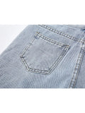 Ripped Jeans Shorts Women Belt Chain High Waist Denim Shorts Female Summer Chic Streetwear Stylish Sexy Hot Shorts
