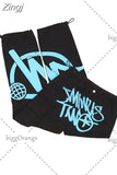 Overalls Retro Street Trend Men's Casual Pants 2023 New Fashion Harajuku Loose Punk Rock Straight Wide-Leg Pants Street