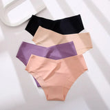 Seamless Women's Panties Sexy Underwear Briefs Low Rise Solid Female Panty Comfort Lady Lingerie